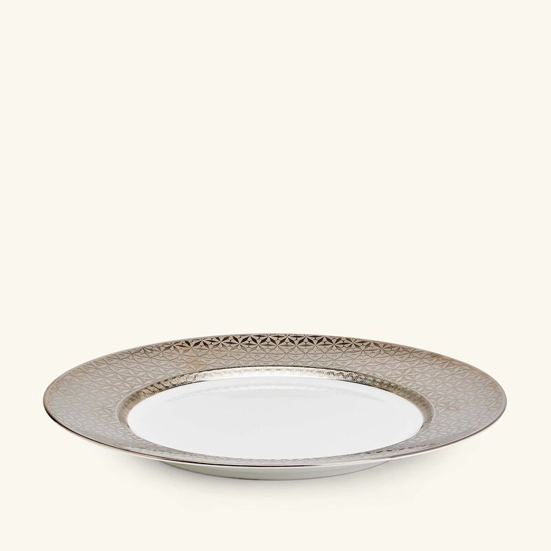 bernardaud divine dinner plate round silver 26cm