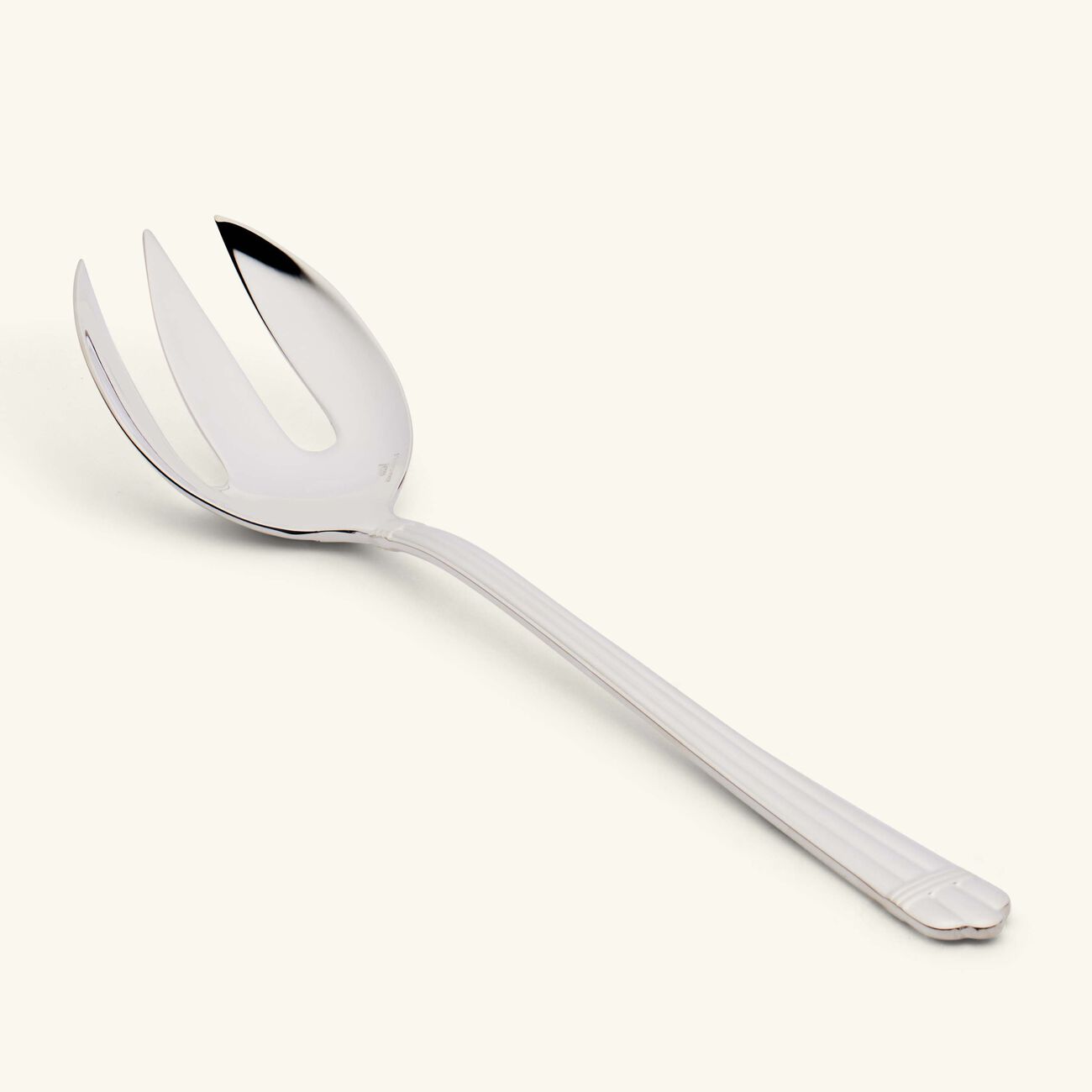 christofle aria salad serving fork silver plated