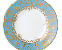 Eden Turquoise Rim Soup Plate Eden Turquoise Rim Soup Plate, small