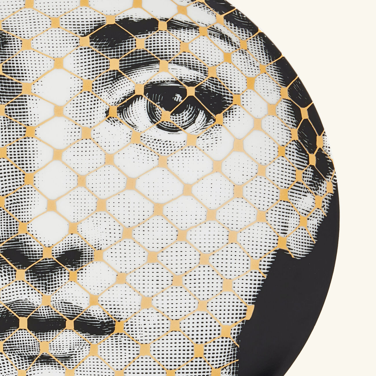 fornasetti tema e variazioni no 78 wall plate gold