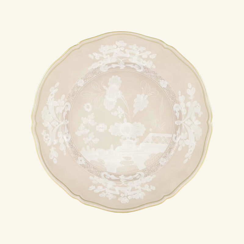 طبق تقديم دائري ميرجينا أورينتي إيطاليانو باللون البيج 31 سم جينوري 1766 طبق تقديم دائري ميرجينا أورينتي إيطاليانو باللون البيج 31 سم