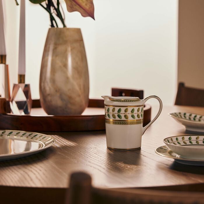 bernardaud constance cream pitcher green