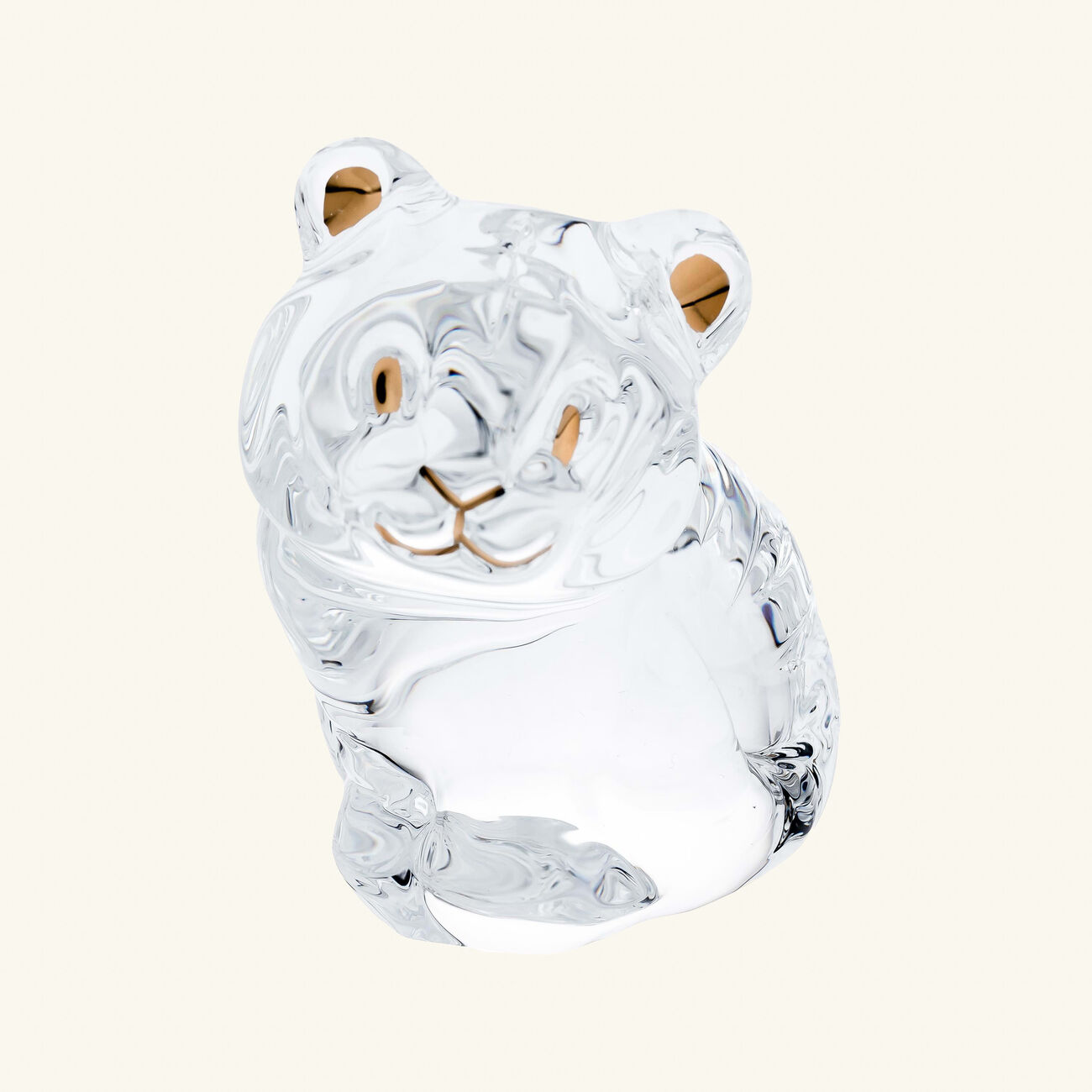 baccarat minimals tiger figurine mini clear