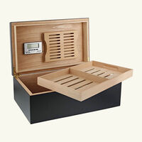 علبة حفظ السيجار بريميوم سوداء اس تي دوبون علبة حفظ السيجار بريميوم سوداء