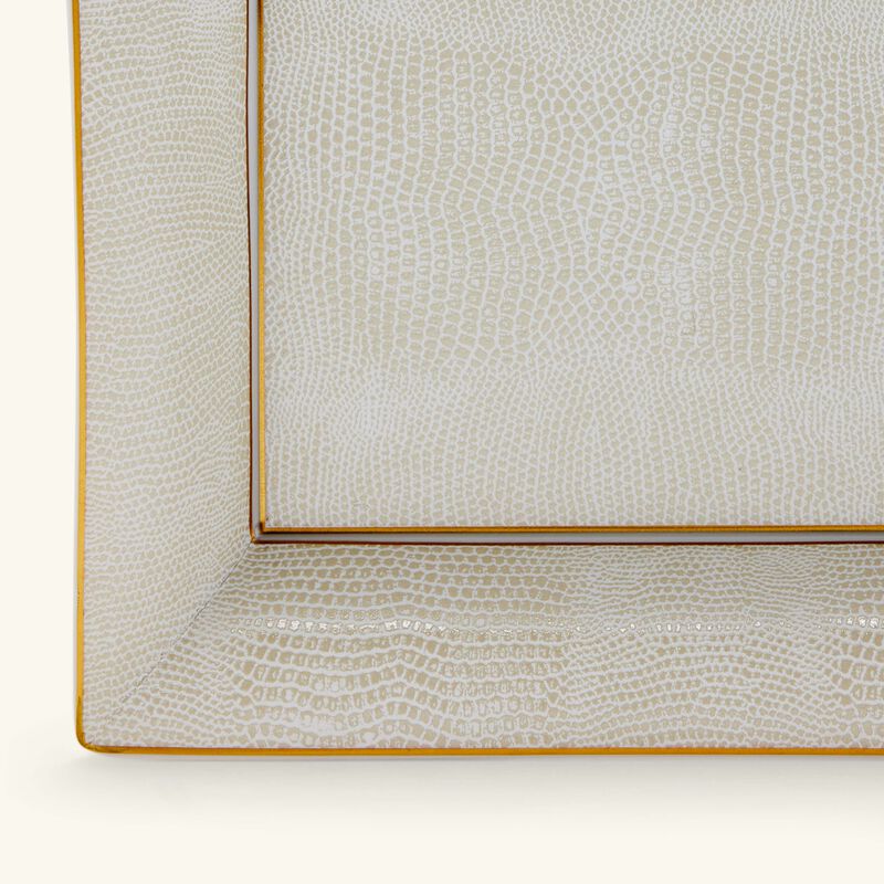 Sauvage Or Ashtray Rectanguler Small White bernardaud sauvage or ashtray rectanguler small white