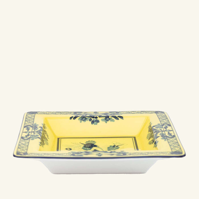 ginori 1735 oriente italiano citrino trinket tray square small yellow
