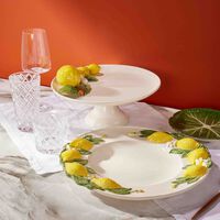 les ottomans lemon charger plate round white 36cm