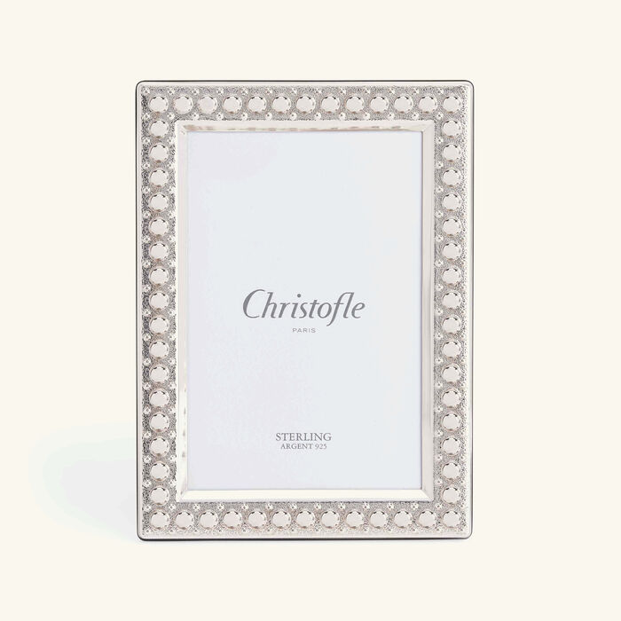 christofle perles picture frame sterling silver 10x15cm