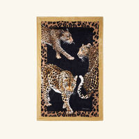 dolce gabbana casa leopard beach towel brown