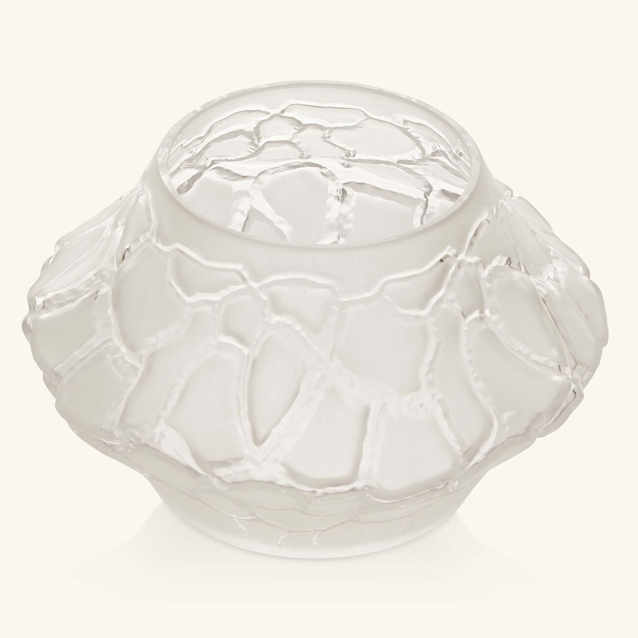 lalique terramineral caldera vase votive round mini clear