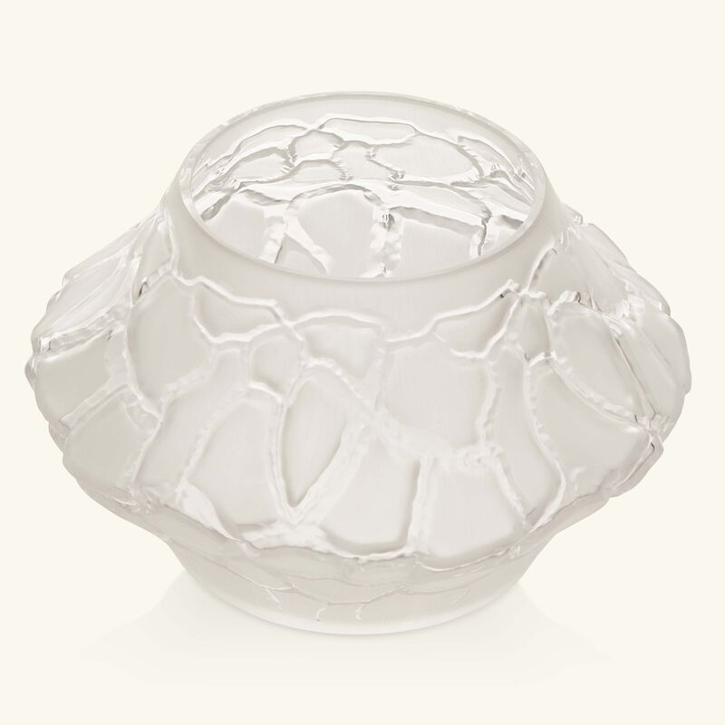 lalique terramineral caldera vase votive round mini clear