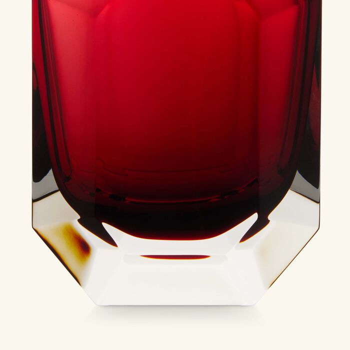 Octogone Bud Vase Small Red baccarat octogone bud vase small red