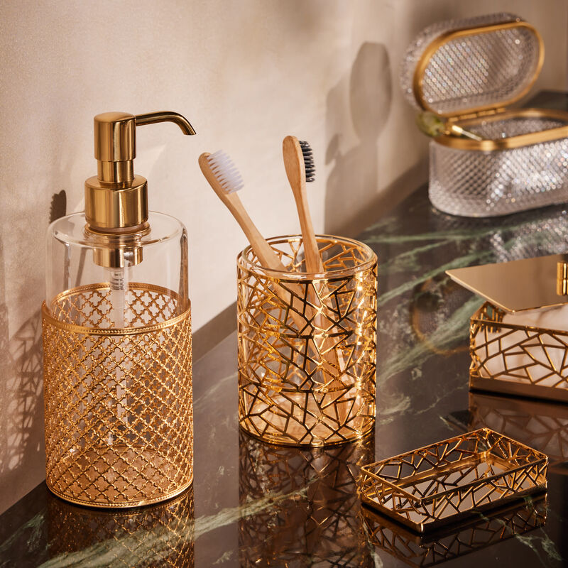 villari firenze soap dispenser gold