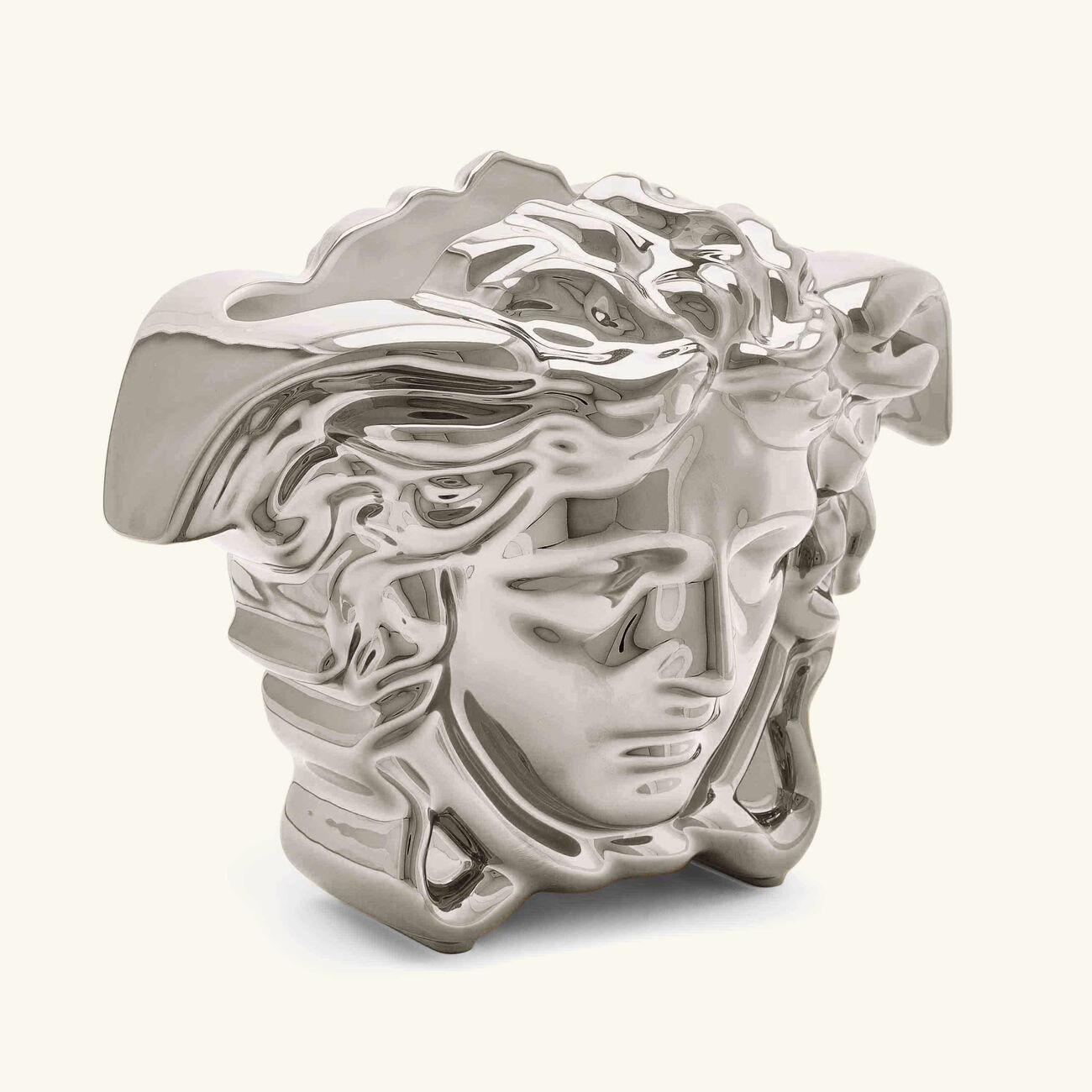 versace medusa grande vase medium silver