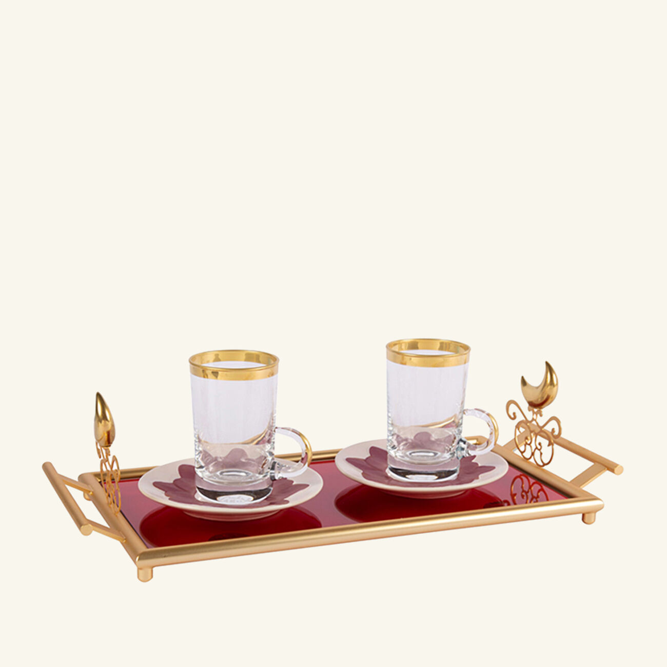 villari extravaganza serving tray rectangular small red