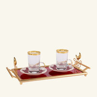 villari extravaganza serving tray rectangular small red