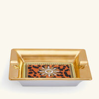 versace jungle animalier ashtray rectangular small gold