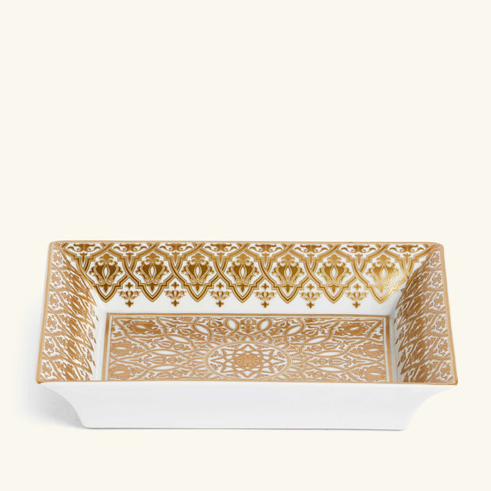 bernardaud venise trinket tray rectangular small gold