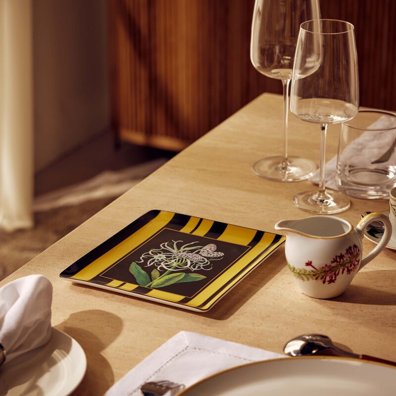 Natura Jonquille De Mer Serving Platter Rectangular Black 22cm bernardaud natura jonquille de mer serving platter rectangular black 22cm