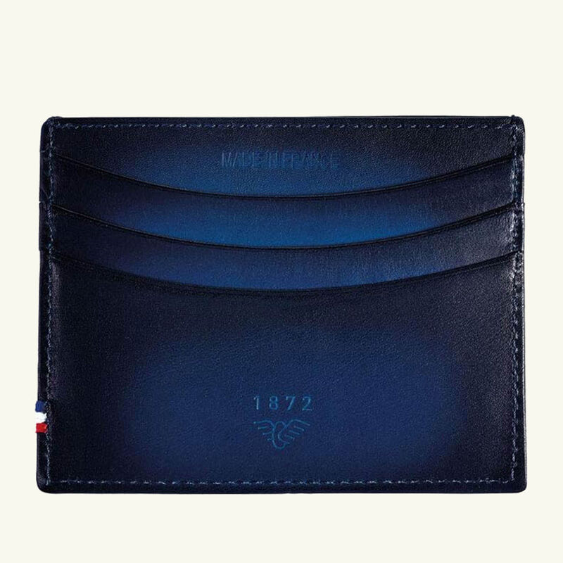st dupont atelier blue credit card holder blue
