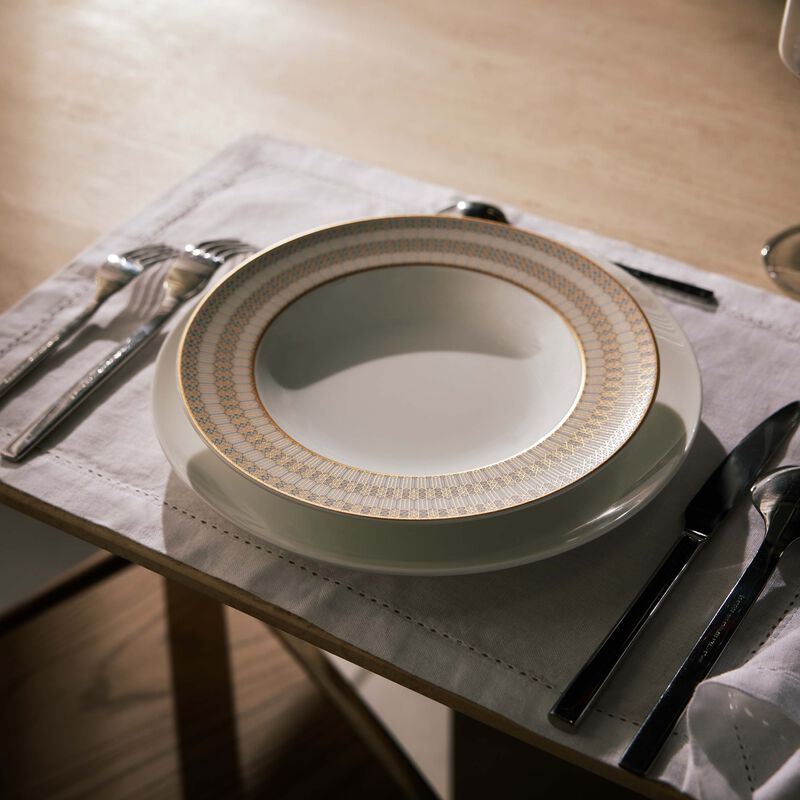 Arcadia Soup Plate Gold & Platinum 23cm Set of 2 baccarat arcadia soup plate gold platinum 23cm set of 2