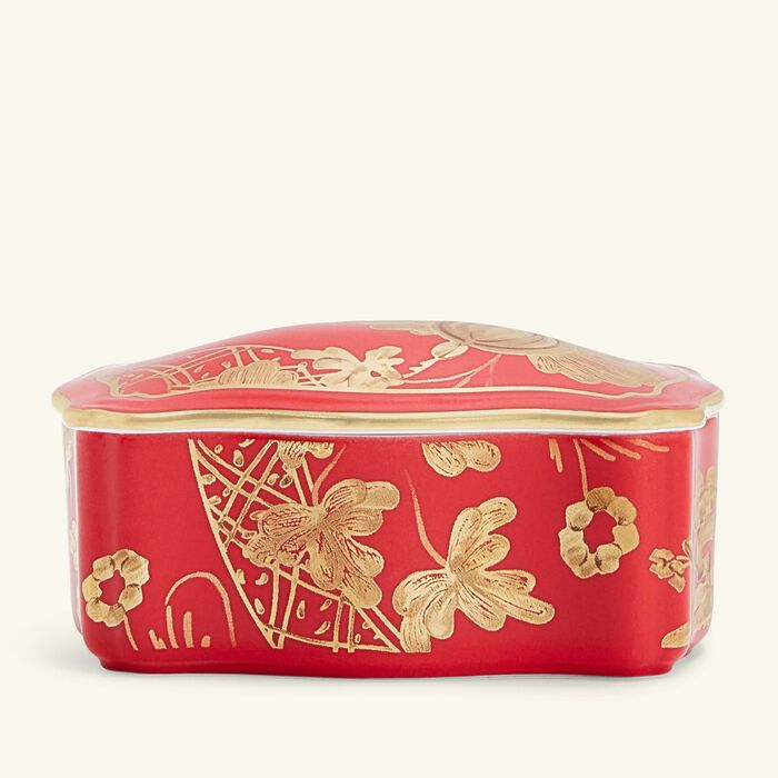 ginori 1735 oriente italiano jewelry box red