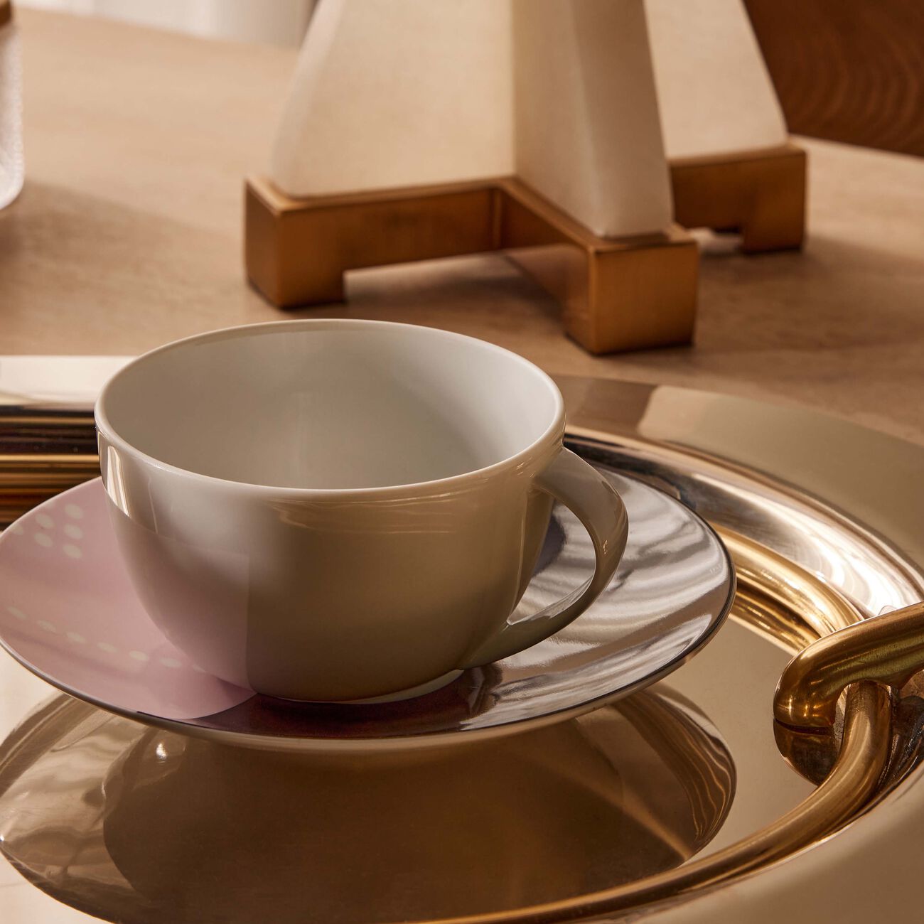 Oscar Tea Cup & Saucer Black bernardaud oscar tea cup saucer black