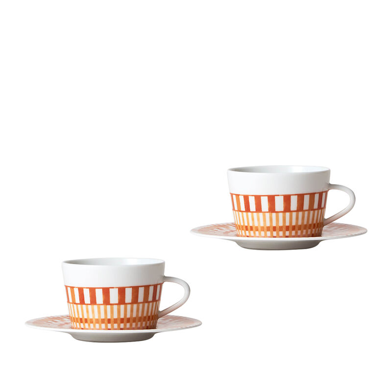 Terra Rosa Set of 2 Tea Cups and Saucers, large