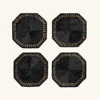 Louxor Coaster Black Set Of 4 kim seybert louxor coaster black set of 4