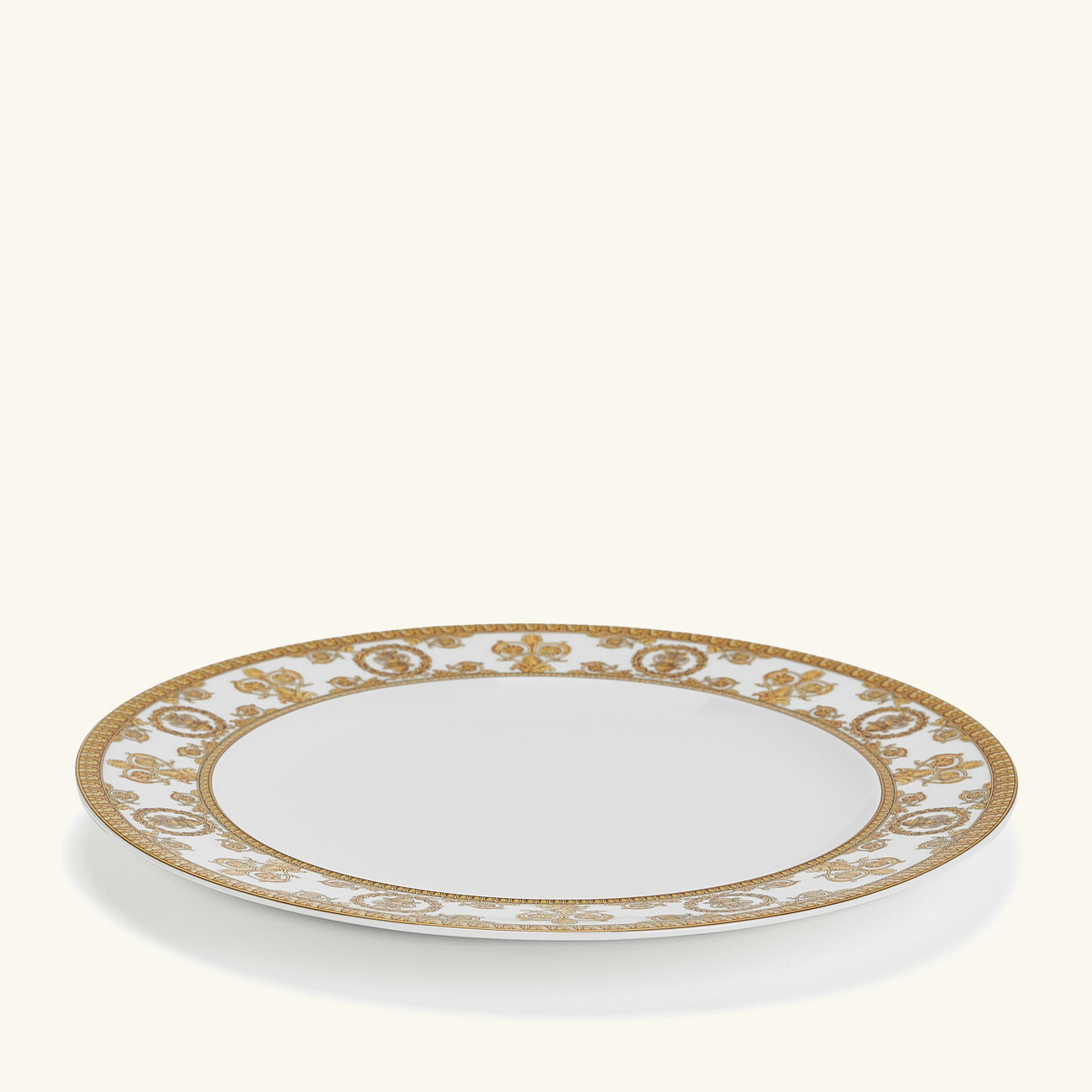 versace i love baroque plate round white 22cm