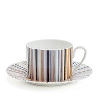 Set of 6 Stripes Jenkins Tea Cup & Saucer, small