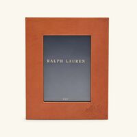 ralph lauren home bedford garrett leather frame brown 13x18 cm