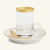 villari acapulco arabic tea cup saucer white
