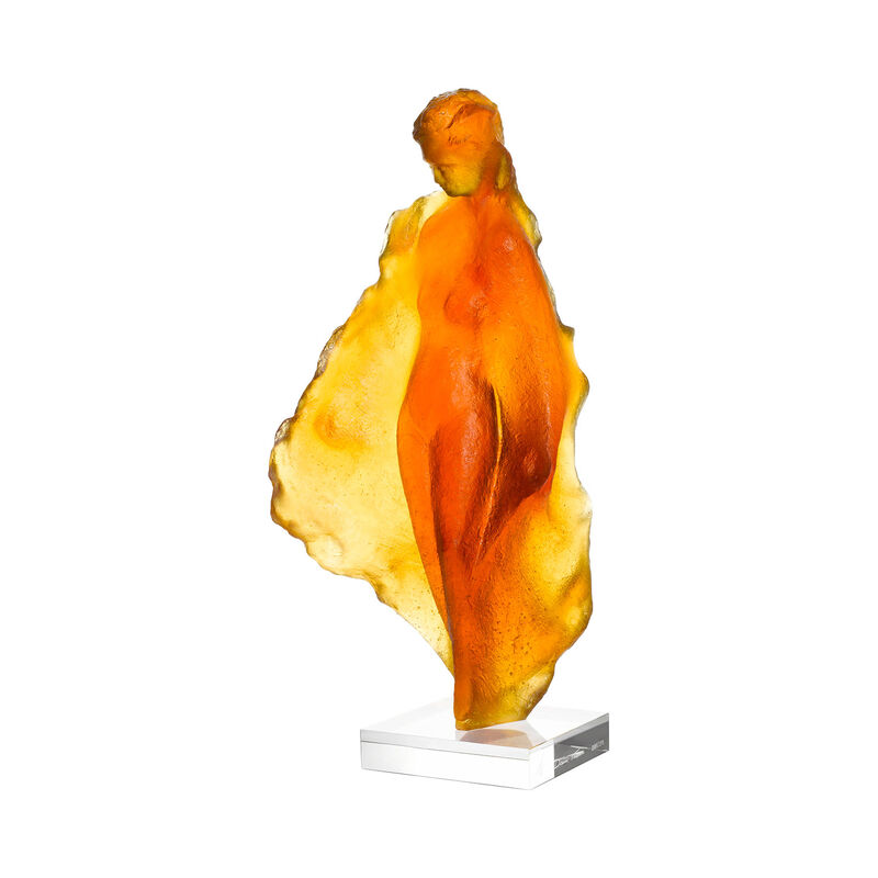 daum marine sculpture large orange