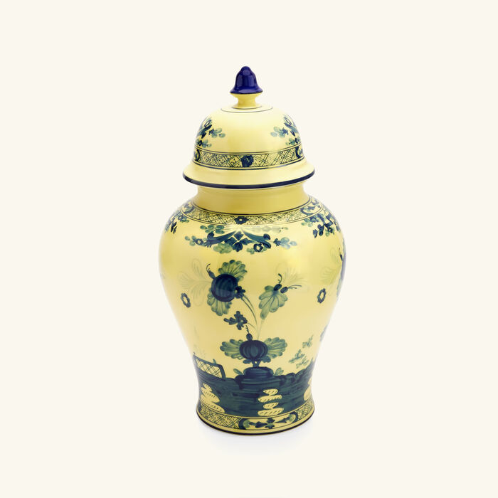 ginori 1735 potiche vase medium yellow