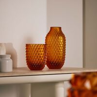 ruckl heroine coco vase round large amber