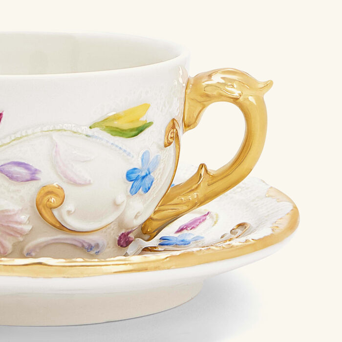 villari taormina coffee cup saucer white
