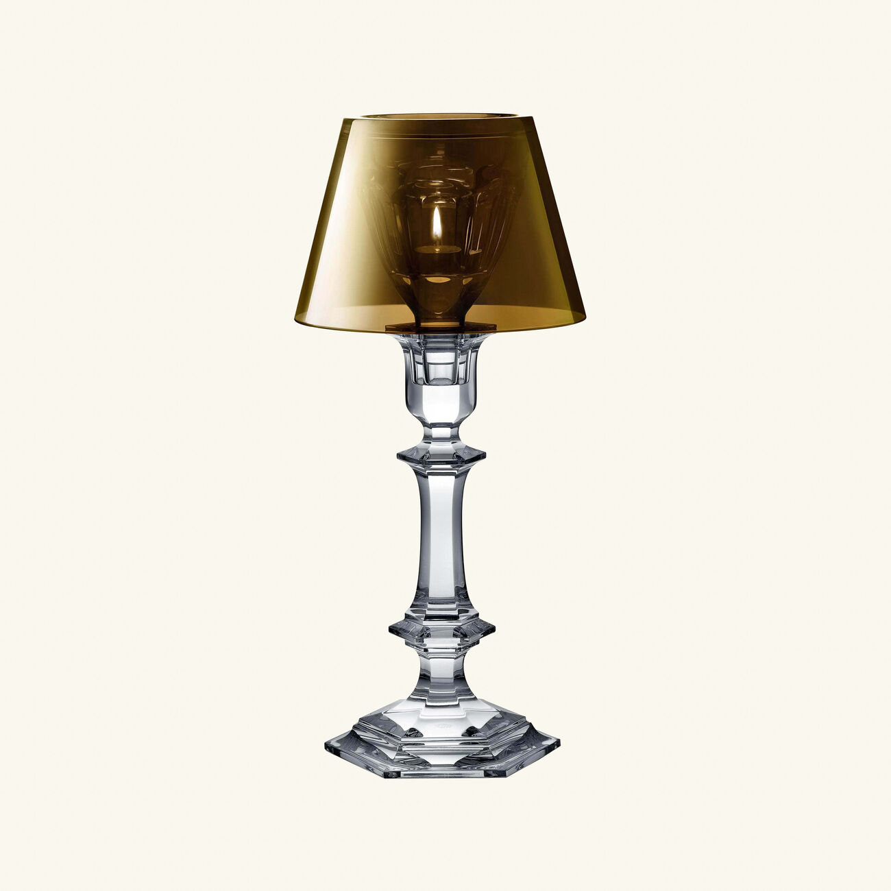 baccarat our fire candle holder gold
