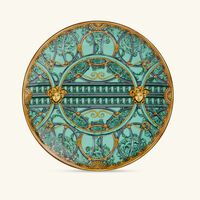 versace scala del palazzo plate round green 21cm