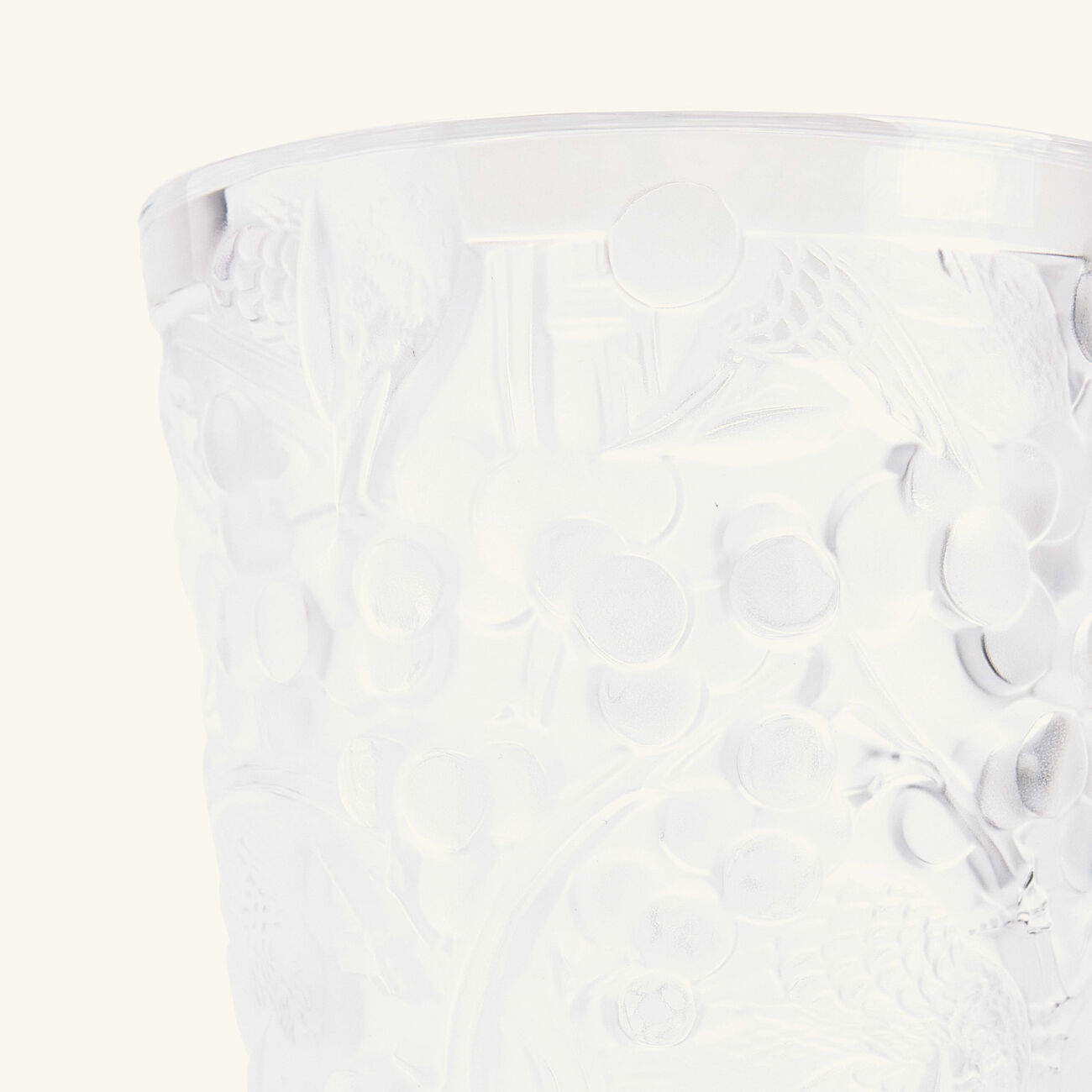 Merles et Raisins Vase Small Clear lalique merles et raisins vase small clear