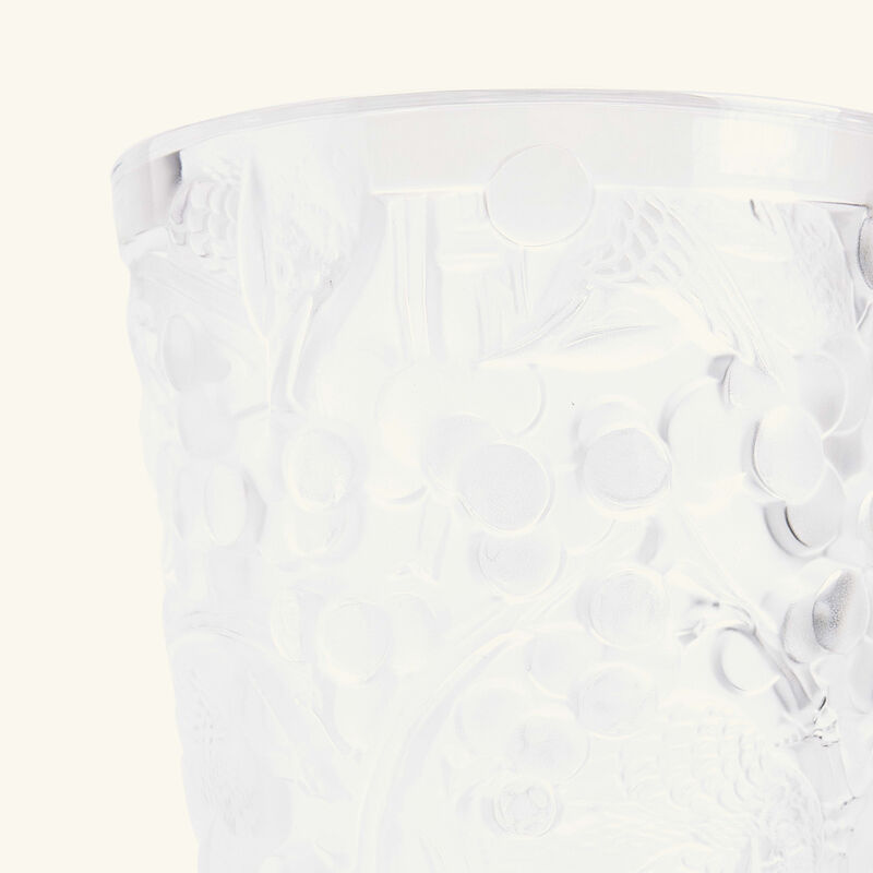 Merles et Raisins Vase Small Clear lalique merles et raisins vase small clear