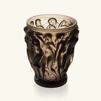 lalique bacchantes vase small brown
