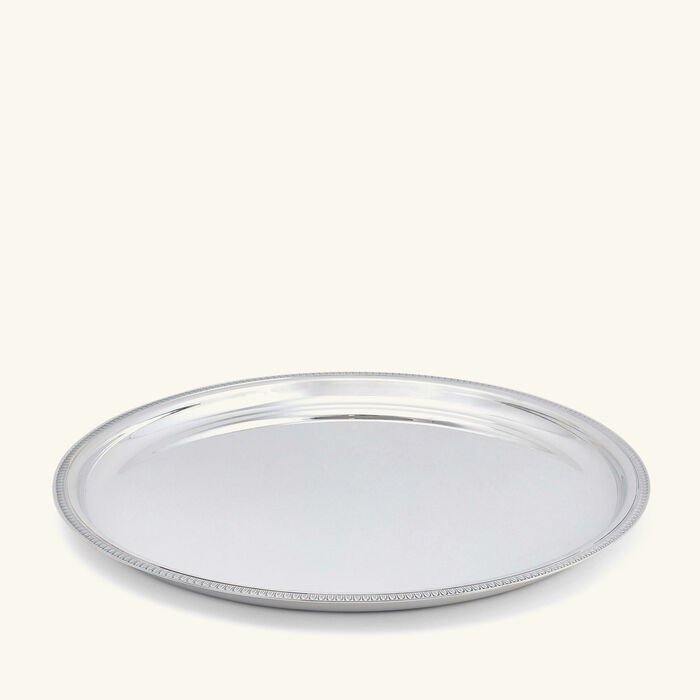صينية الضيافة مالميزون دائرية كبيرة مطلية بالفضة كريستوفل صينية الضيافة مالميزون دائرية كبيرة مطلية بالفضة