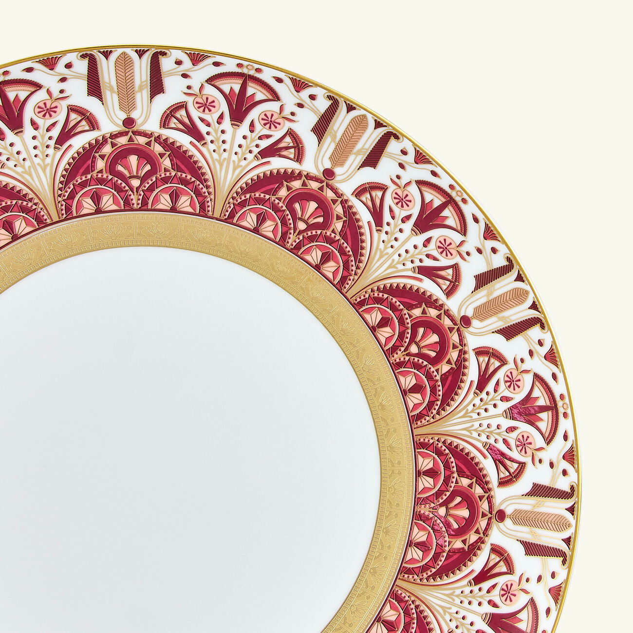haviland reves du nil pourpre salad plate red 21cm