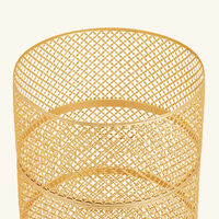 villari firenze waste basket gold