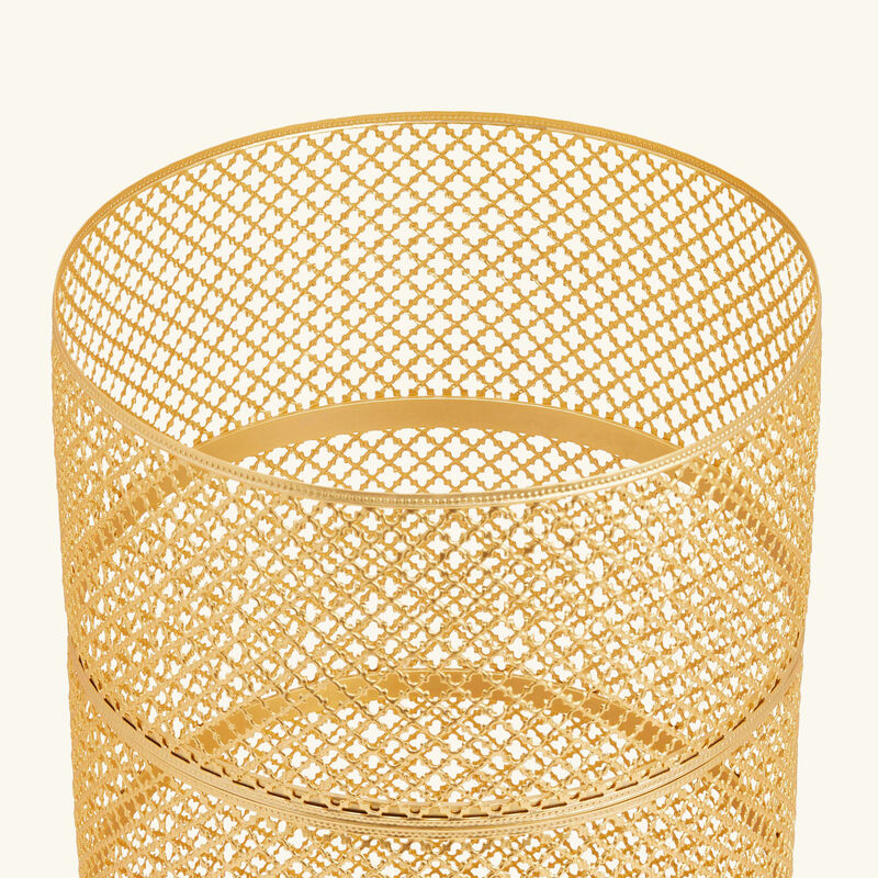 villari firenze waste basket gold