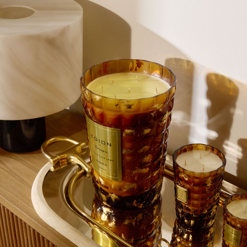 edion tobacco amber scented candle 300g