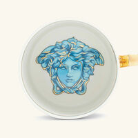 versace blue coin coffee cup saucer blue