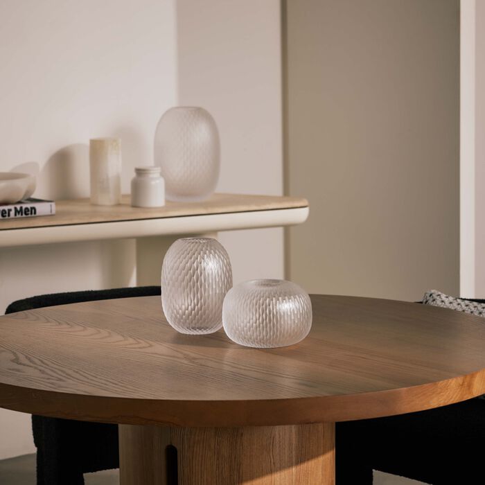 ruckl metamorphosis vase round mini clear