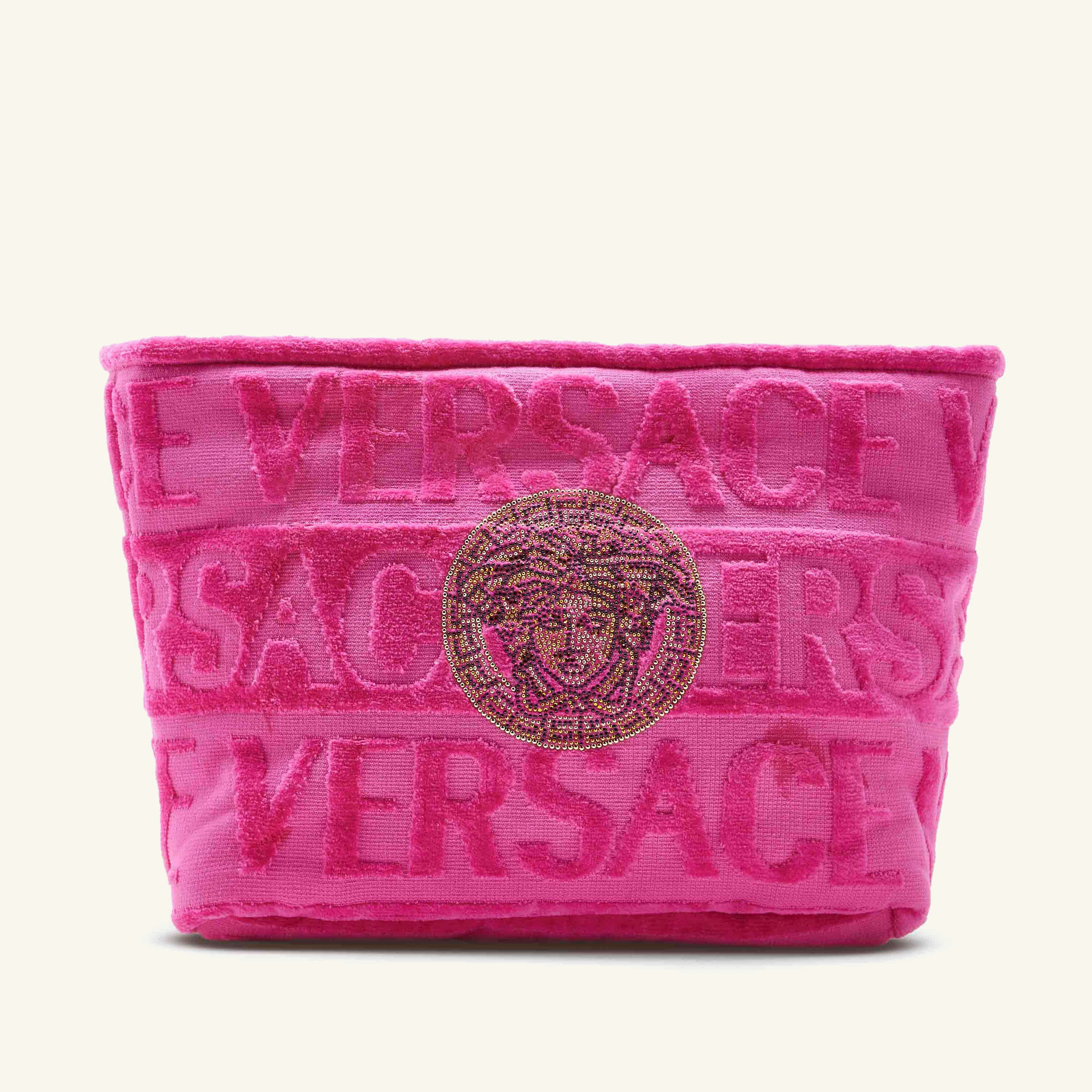 Versace Barocco Wash Bag Pink Tanagra Qatar